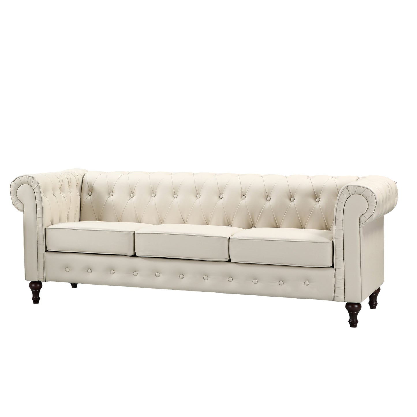 Chesterfield Design Leather Sofa